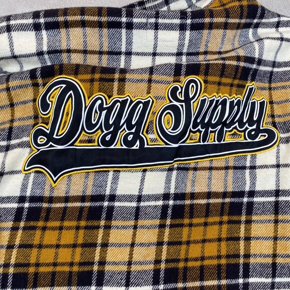 Doggy Supply By Snoop Dogg Mens Plaid Flannel Shirt Medium Long Sleeve - Picture 7 of 7